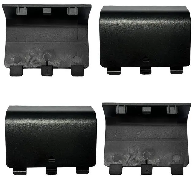 Alt view image 3 of 6 - 4 Pack Battery Back Cover for Xbox Series X Controller, Battery Cover Door Compatible with Xbox Series S Controller, Battery Back Shell Repair Part for Xbox Series X/Series S Controller (Black)