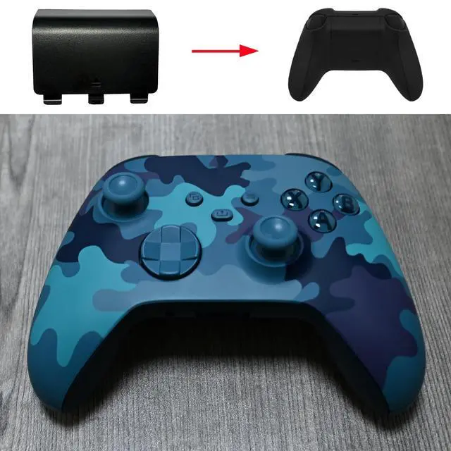 Alt view image 5 of 6 - 4 Pack Battery Back Cover for Xbox Series X Controller, Battery Cover Door Compatible with Xbox Series S Controller, Battery Back Shell Repair Part for Xbox Series X/Series S Controller (Black)