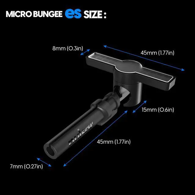 Alt view image 6 of 7 - - Micro Bungee ES : Drag-Free Wired Mouse Support - Free Motion on Your Desk - Super Compact Size - Attach it to Your Monitor - Get More Space (Single Pack)