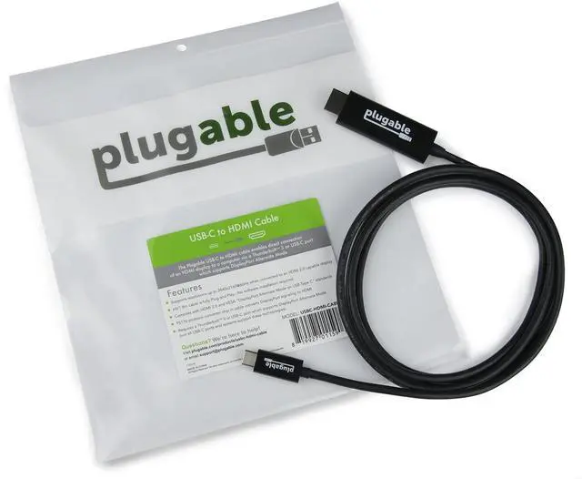 Alt view image 7 of 7 - USB C to HDMI Cable 6ft / 1.8m, HDMI 2.0, USB4 / Thunderbolt Adapter for 4K Monitor, 4K 60Hz (USBC-HDMI-Cable) for iPhone 15, iPad Pro, MacBook Pro, Dell XPS, Surface Laptop - Driverless