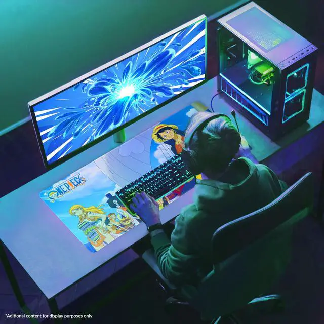 Alt view image 4 of 6 - Gaming Desk Mat for Teens, Adults, 31.5 x 13.8 Non-Slip Surface, Anime Mouse Pad, Desk Decor, Gaming Mousepad, Gifts for Gamers (Multi One Piece)