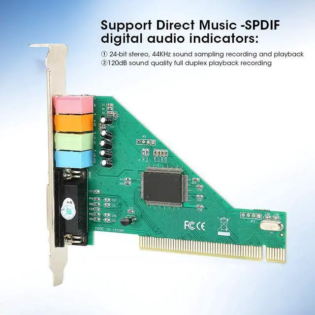 Alt view image 2 of 6 - Desktop and Peripherals Pci Sound Card Channel 4.1 for Computer Desktop Internalo Karte Stereo Surround Cmi8738 Computer Components