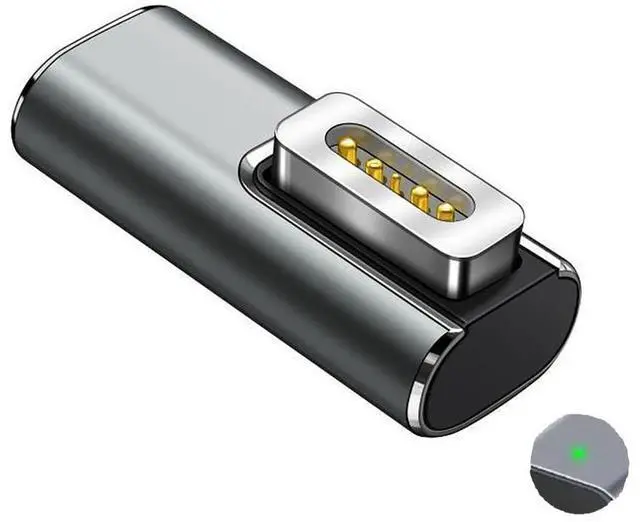 Main image of USB-C to Magnetic Lip Charging Adapter, Female Type C to Male Magnetic1 Converter 100W PD Power Charger Connector Tip, for A1278 A1344 Mac Book Pro 13-inch (2009 2010 2011, by mid-2012)