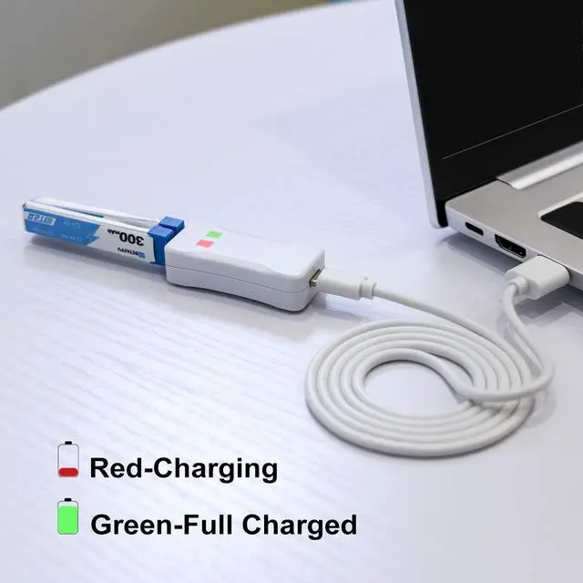 Alt view image 3 of 7 - BT2.0 1S Battery Charger Voltage Tester Type-C Charger V2 4.35V/5V 1A/2A for 1S Lipo RC Battery Like 300mAh 1S 450mAh 1S 1S with BT2.0 Connector