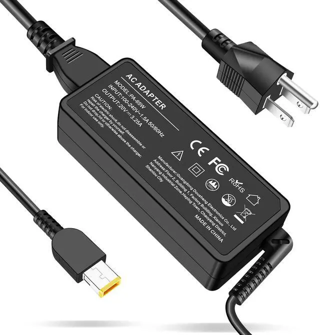 Main image of 65W Laptop Charger Compatible with Lenovo Thinkpad T470 T470S T460 T460S T450 T440 T440S T440P T560 T540P E440 E450 E540 E550 E560 G50 Z50 Yoga 370 460 ADLX65NCC3A ADLX65NLC2A Adapter