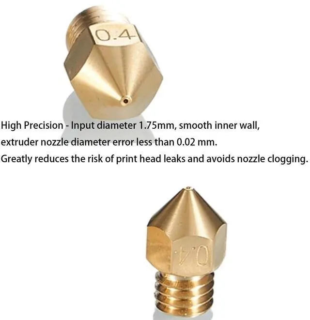 Alt view image 6 of 7 - 26Pcs Ender 3 Nozzles kit, MK8 Nozzles kit, Brass 3D Printer Nozzles 0.2/0.3/0.4/0.6/0.8/1.0mm Compatible for Creality Ender 3 Pro v2/Ender 3 Max/5 Pro/Ender 3 S1/Ender 3 Neo/CR10 3D Printer Nozzle,