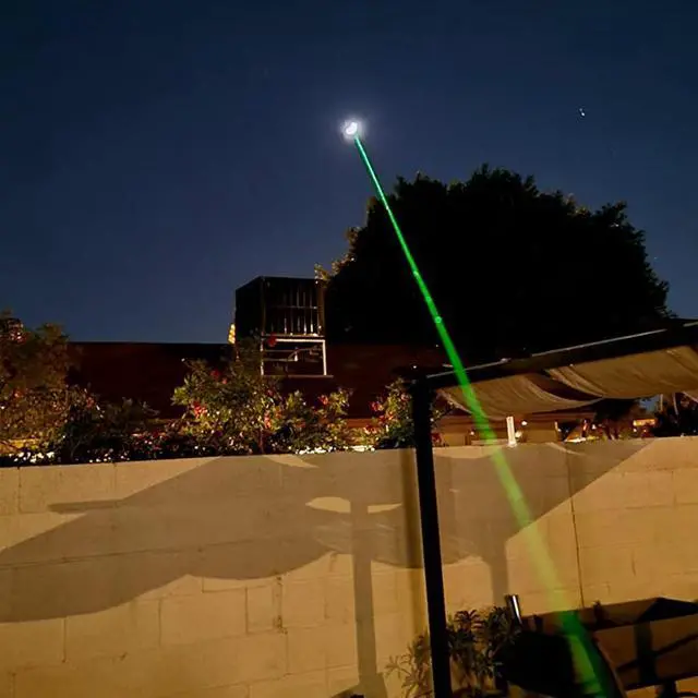 Alt view image 5 of 7 - Long Range High Power Tactical Green Beam Flashlight Laser Pointer rechargeableUSB Laser Pointer Cat Toys with Star Cap Adjustable Focus for Teaching Outdoor Hunting