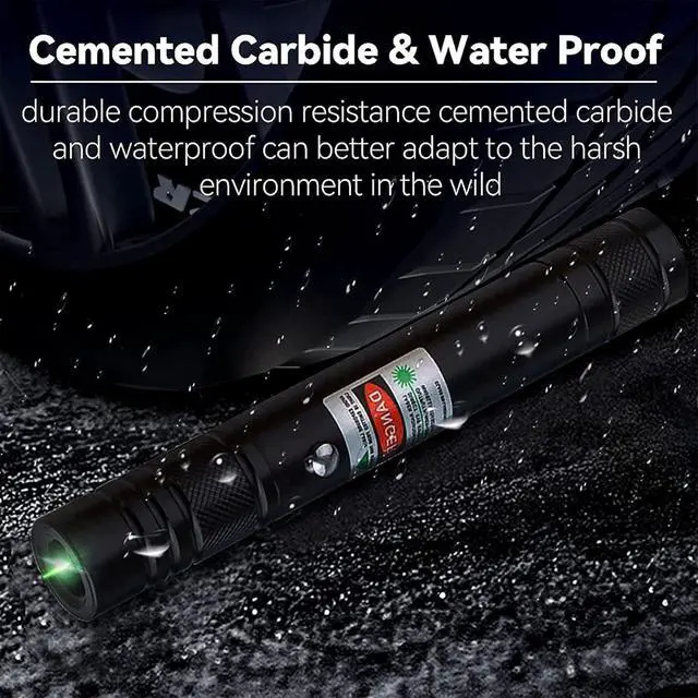 Alt view image 6 of 7 - Long Range High Power Tactical Green Beam Flashlight Laser Pointer rechargeableUSB Laser Pointer Cat Toys with Star Cap Adjustable Focus for Teaching Outdoor Hunting