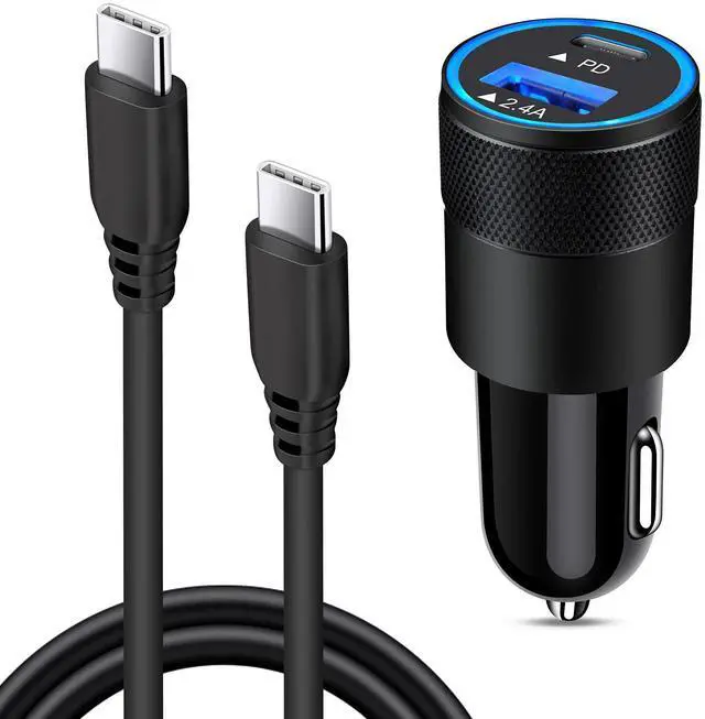 Main image of USB C Fast Car Charger for Samsung Galaxy S26 S25 S24 S23 Ultra S22 S21 S20 A17 A16 A15 A52 A55 A54 Note 20,30W 2 Port Car Charger Adapter+USB C to C Charger Cable for Google Pixel 10 9 8a 8 7 6 5 4