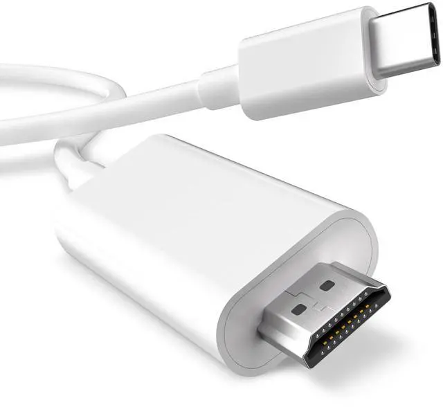 Main image of USB C to HDMI Adapter Cable 6ft, 4K@60Hz Type C to HDMI 2.0 Cord, Thunderbolt 3/4 Compatible for iPhone 17/16/15 Series, MacBook, iMac, iPad Pro, Galaxy S24, Surface, HDTV Monitor