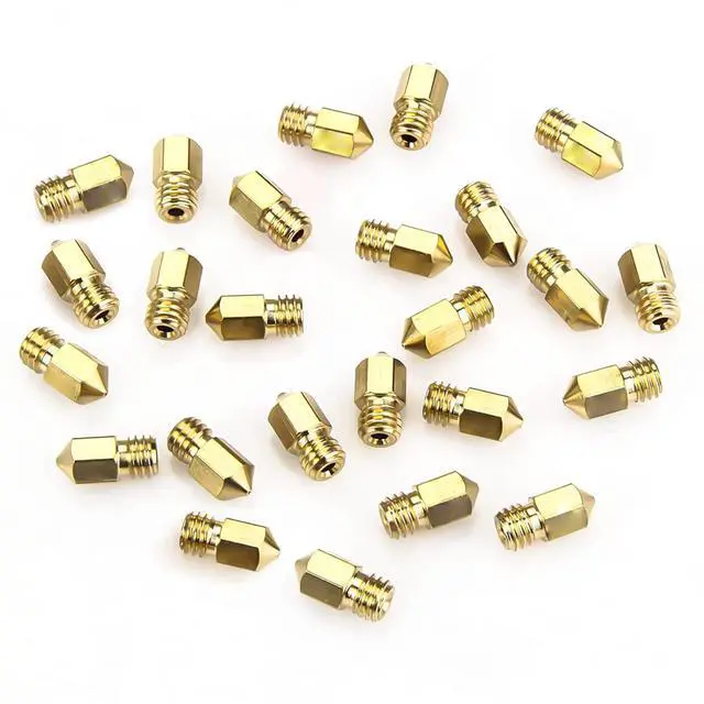 Alt view image 3 of 7 - 0.4MM MK8 Ender 3 Nozzles 25 pcs 3D Printer Brass Nozzles Extruder for Makerbot Creality CR-10 with 5 Needles and Metal Storage Box (0.4mm)