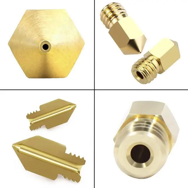 Alt view image 4 of 7 - 0.4MM MK8 Ender 3 Nozzles 25 pcs 3D Printer Brass Nozzles Extruder for Makerbot Creality CR-10 with 5 Needles and Metal Storage Box (0.4mm)