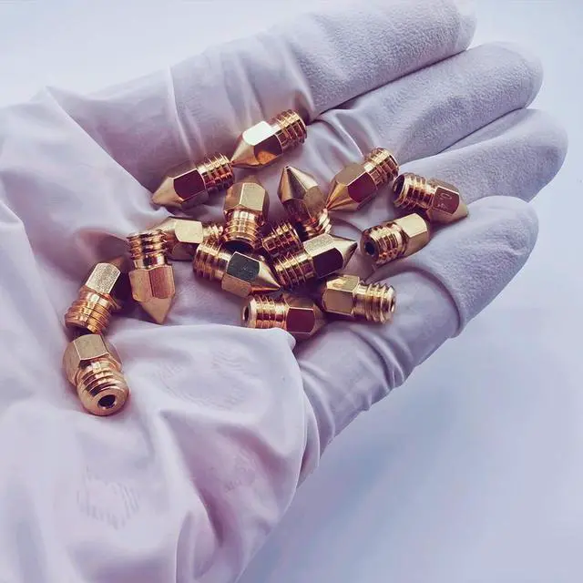 Alt view image 5 of 6 - 16Pcs Ender 3 Nozzles 0.4mm, MK8 Extruder Nozzles 0.4mm Compatible for Creality Ender 3 v2/Ender 3 Pro/Ender 3 Max/Ender 5 Pro/Ender 3 S1/Ender 3 Neo/CR-10 Series 3D Printer Brass Nozzles,