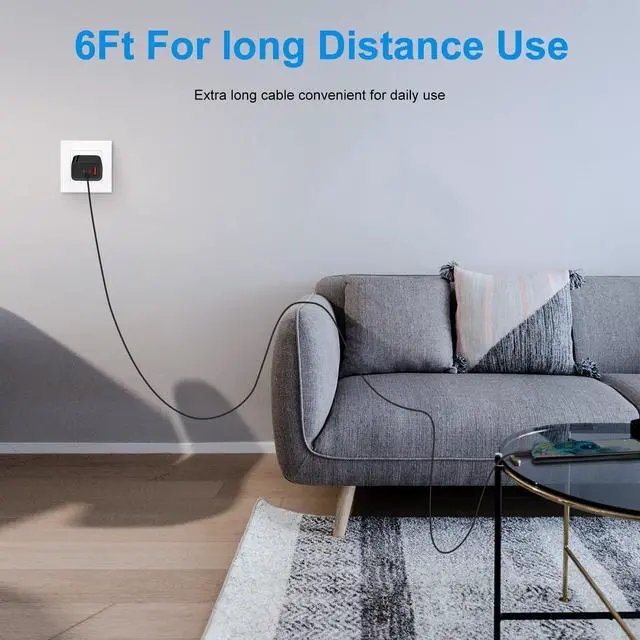 Alt view image 6 of 7 - USB C to USB C Cable,60W 2Pack Type C to Type C Fast Charging Cord 6ft C Phone Charger Cable for Samsung Galaxy S25 S24 S23 Ultra S22 A53 A03S A04S A16 A15 A14 A23 A13 5G S21 S20 S10 Z Fold Flip 7