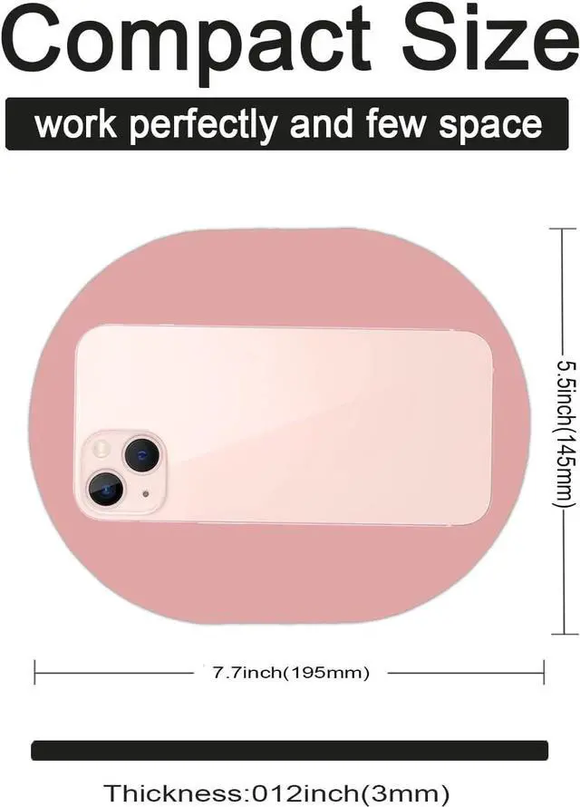 Alt view image 6 of 6 - Small Mouse Pad, Mini Mouse Pad, Portable Waterproof with Anti-Slip Base,Pink 5x7 Inch
