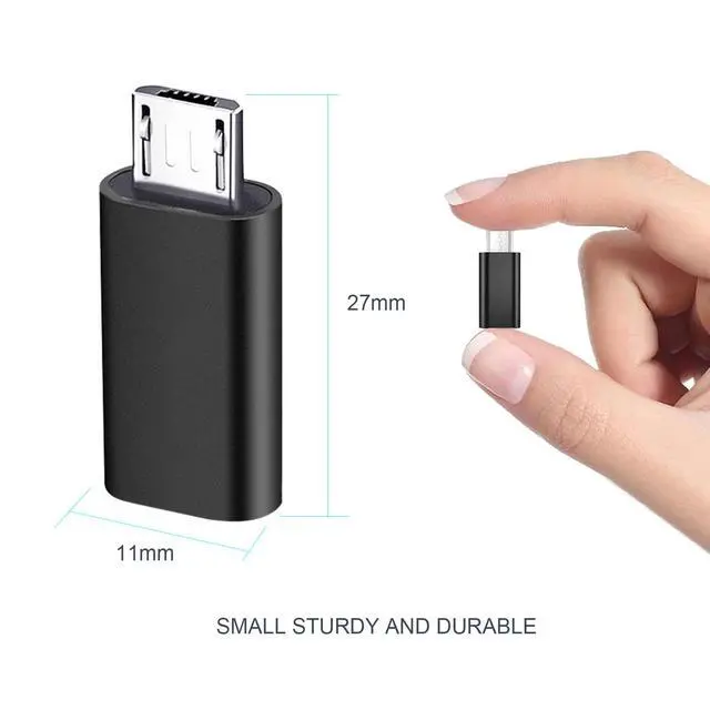 Alt view image 4 of 5 - USB C to Micro USB Adapter 5Pack, Type C Female to Micro USB Male Convert Connector Support Charge and Data Sync Compatible with Samsung Galaxy S7 S7 Edge, Nexus 5 6 and More Micro USB Devices