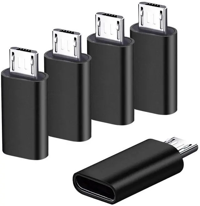 Main image of USB C to Micro USB Adapter 5Pack, Type C Female to Micro USB Male Convert Connector Support Charge and Data Sync Compatible with Samsung Galaxy S7 S7 Edge, Nexus 5 6 and More Micro USB Devices