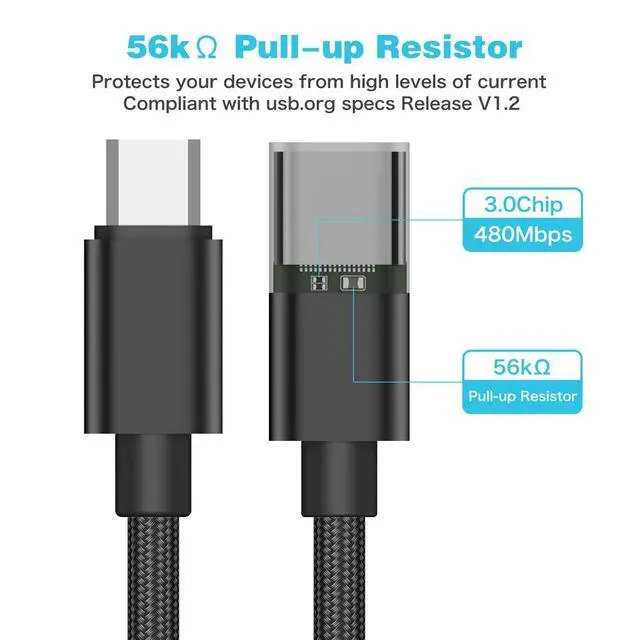 Alt view image 4 of 5 - USB C to Micro USB Adapter, KUXIYAN (2 Pack) Type C Female to Micro USB Male Charger Connector Support Charge & Sync Compatible with Samsung Galaxy S7 Edge S6, LG Nexus 5 4 and Micro USB Devices-Black