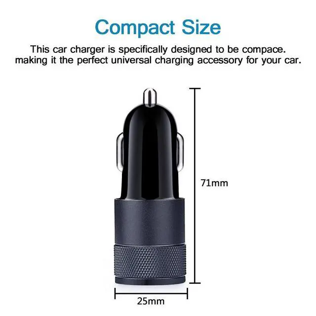 Alt view image 5 of 6 - USB Type C Car Charger, Dual Port Car Adapter with 6ft Fast Charge USB C Cable for Samsung Galaxy S25 S24 S23 S22 S21 S20 S10 A17 A16 A15,iPhone Air/17/16/15,Google Pixel 10 9 8 Pro 7 7a 6a 6,Moto,LG