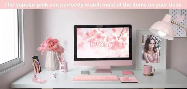 Alt view image 2 of 7 - Small Mouse Pad 6 x 8 Inch, Mini Mouse Pad Thick for Laptop Wireless Mouse Home Office Travel, Portable & Washable (Pink)