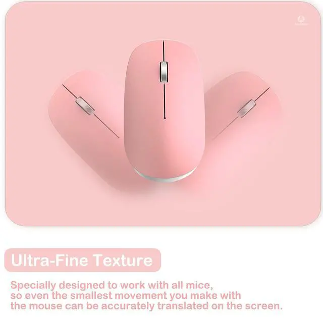 Alt view image 6 of 7 - Small Mouse Pad 6 x 8 Inch, Mini Mouse Pad Thick for Laptop Wireless Mouse Home Office Travel, Portable & Washable (Pink)