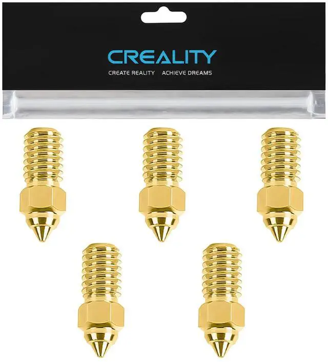 Main image of Official Ender 3 V3 SE Nozzle, 0.4mm 5 Pcs High Speed M6 Extruder Nozzles, 3D Printer Brass High Temperature Wear Resistant Nozzle for Ender 5 S1, Ender 7
