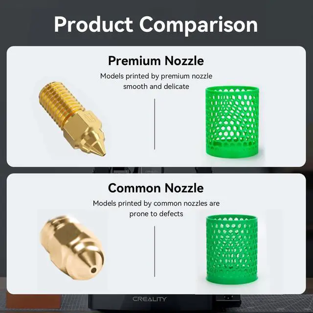 Alt view image 5 of 7 - Official Ender 3 V3 SE Nozzle, 0.4mm 5 Pcs High Speed M6 Extruder Nozzles, 3D Printer Brass High Temperature Wear Resistant Nozzle for Ender 5 S1, Ender 7
