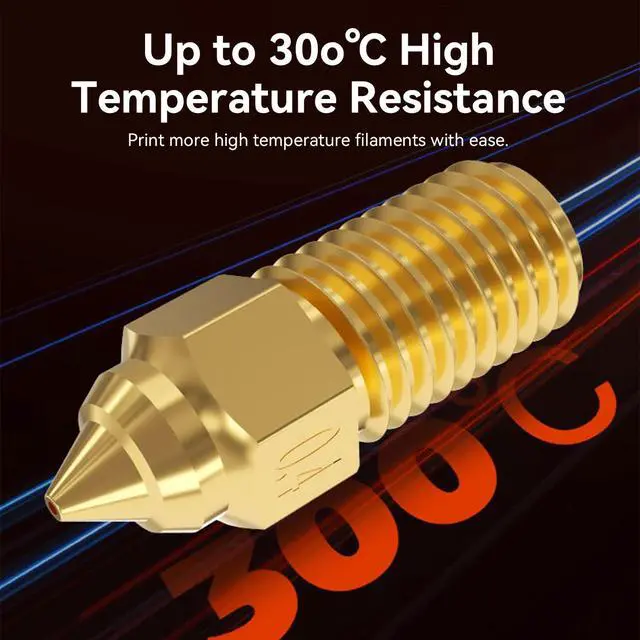 Alt view image 2 of 7 - Official Ender 3 V3 SE Nozzle, 0.4mm 5 Pcs High Speed M6 Extruder Nozzles, 3D Printer Brass High Temperature Wear Resistant Nozzle for Ender 5 S1, Ender 7