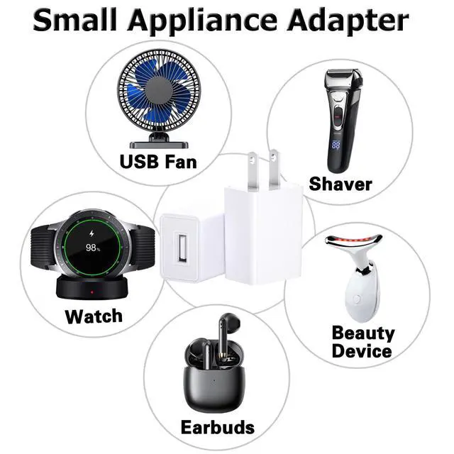 Alt view image 6 of 7 - 5v 1a Power Adapter 5v/1a USB Charging Block 5W Wall Charger 5 Volt 1000mA Power Supply Brick 5v1a USB Outlet Plug in 5v-1a Head 1a/5v Single USB Port for Kids Electric Toy 5 Volt 1 Amp Charger Whtie