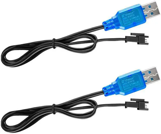 Main image of 3.7V Lipo Battery Charger - SM-2P Cable RC Toy Remote Control Car Vehicle Rechargeable Li-ion Batteries Chargers USB for Bunch Bubble Gun Stunt Truck Boat 2 Pack