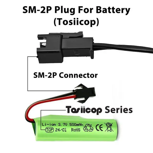 Alt view image 4 of 7 - 3.7V Lipo Battery Charger - SM-2P Cable RC Toy Remote Control Car Vehicle Rechargeable Li-ion Batteries Chargers USB for Bunch Bubble Gun Stunt Truck Boat 2 Pack