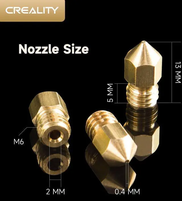 Alt view image 6 of 7 - Official Ender 3 0.4mm Nozzles 10 PCS, Brass 3D Printer Nozzles for Ender 3 V2/Ender 3 Pro/Ender 3 Max/Ender 5 Series and Sermoon D1