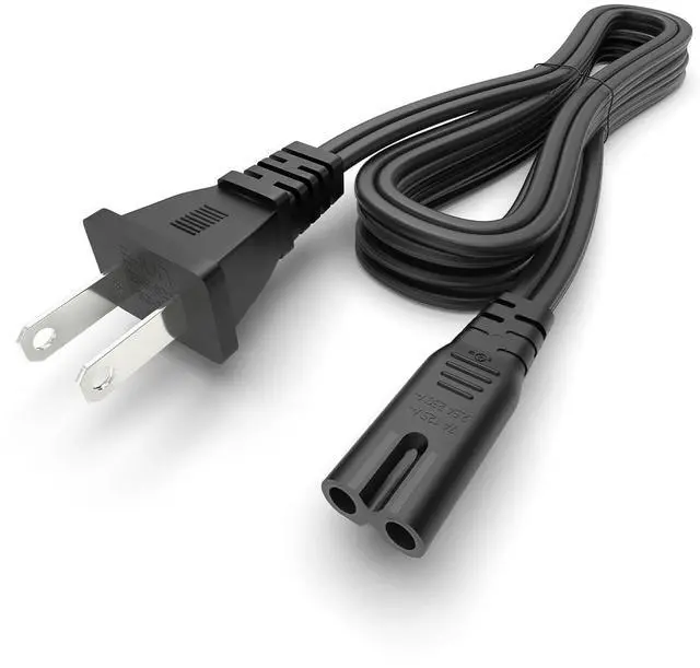 Main image of 2 Prong AC Power Cord for PS5 PS4 PS3 PlayStation Cord,Xbox One S/X,Series S/X Replacement 6Ft Non-Polarized C8 Power Cable