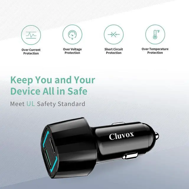 Alt view image 5 of 7 - 63W USB C Car Charger, 45W Type C Super Fast Charging Compatible for Samsung Galaxy S26/S25 Plus/Ultra/S23/S22/W24/Z Flip5/Z Fold5, iPhone 17 Pro Max/16/15 Car Adapter&3ft Cord with E-Mark Chip