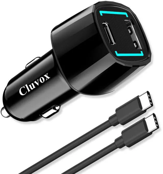 Main image of 63W USB C Car Charger, 45W Type C Super Fast Charging Compatible for Samsung Galaxy S26/S25 Plus/Ultra/S23/S22/W24/Z Flip5/Z Fold5, iPhone 17 Pro Max/16/15 Car Adapter&3ft Cord with E-Mark Chip