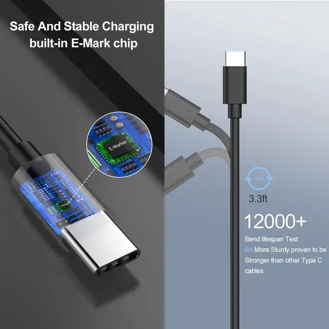 Alt view image 6 of 7 - 63W USB C Car Charger, 45W Type C Super Fast Charging Compatible for Samsung Galaxy S26/S25 Plus/Ultra/S23/S22/W24/Z Flip5/Z Fold5, iPhone 17 Pro Max/16/15 Car Adapter&3ft Cord with E-Mark Chip