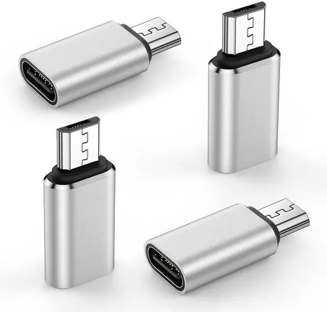 Main image of USB C to Micro USB Adapter, 4Pack USB-C Female to Micro USB Male Adapter Connector 3A Fast Charging & Data Sync for Samsung Galaxy S7 S6 Edge A02 A01 A10 A10s J7 S5 J3,Note 5 4,LG,Micro USB Devices