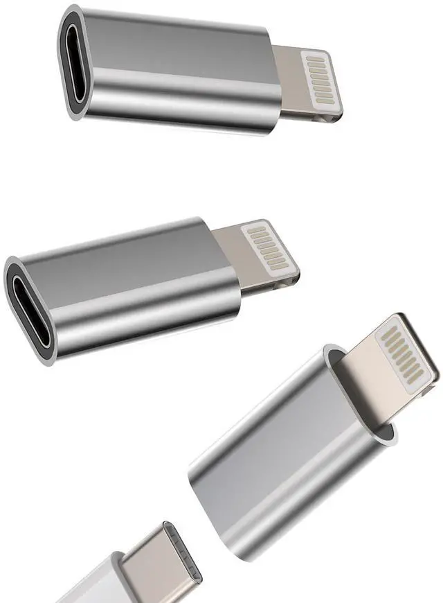 Main image of Lightning Male to USB C Female Charging Adapter (3 Pack) for iPhone 14 13 12 11 Pro Max Mini 7 8 Plus X Xs Xr Se Ipad Air 2019 Apple Dongle Type C Charger Cable Port Converter Cord Data Sync Connector