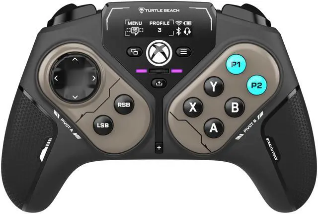 Main image of Stealth Pivot Wireless Smart Game Controller Officially Licensed for Windows PC Rotating Modules, Display Dashboard, Hall-Effect Sticks, Remappable Buttons, Bluetooth, 20-Hour Battery