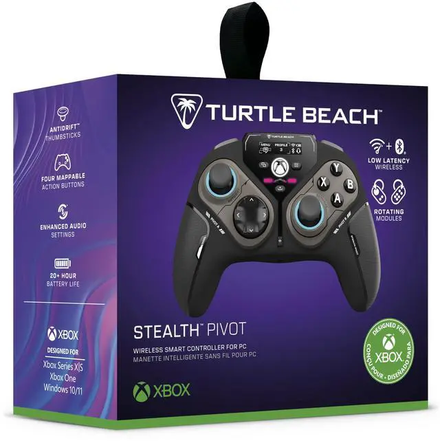 Alt view image 4 of 4 - Stealth Pivot Wireless Smart Game Controller Officially Licensed for Windows PC Rotating Modules, Display Dashboard, Hall-Effect Sticks, Remappable Buttons, Bluetooth, 20-Hour Battery