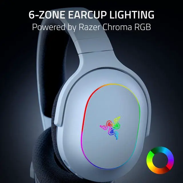 Alt view image 4 of 7 - Barracuda X Chroma Wireless Gaming Headset: 2.4GHz Wireless & Bluetooth - Lightweight - Chroma RGB - 40mm Drivers - Cardioid Mic - 70 Hr Battery - for PC, Mac, PS5, Switch 2, Smartphone - White