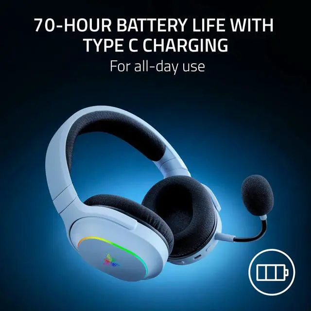 Alt view image 7 of 7 - Barracuda X Chroma Wireless Gaming Headset: 2.4GHz Wireless & Bluetooth - Lightweight - Chroma RGB - 40mm Drivers - Cardioid Mic - 70 Hr Battery - for PC, Mac, PS5, Switch 2, Smartphone - White