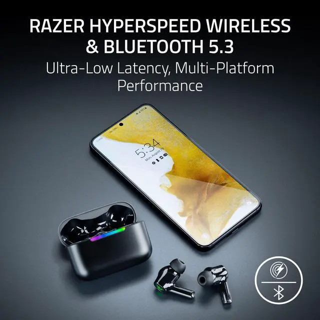 Alt view image 2 of 5 - Hammerhead V3 X HyperSpeed Wireless MultiPlatform Gaming Earbuds 2.4GHz & Bluetooth 5.3, Up to 35 Hr Battery, THX Spatial Audio, for Smartphones, PC, Laptop, Tablet, PS5, Steam Deck Black