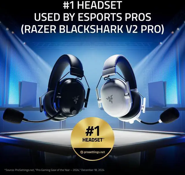 Main image of BlackShark V2 Pro Wireless PlayStation Gaming Headset: 50mm Drivers - Super Wideband Mic - Noise Isolating Earcups - For PS5, Nintendo Switch 2, PC, Mac - Bluetooth, USB-C - 70hr Battery Black