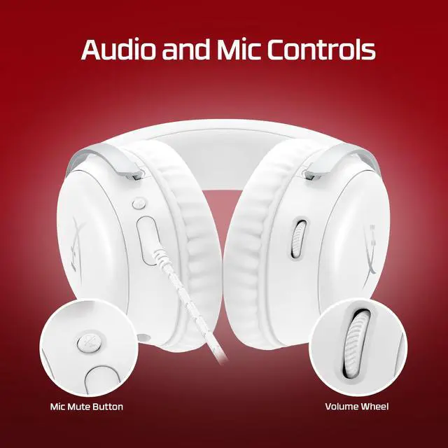 Alt view image 4 of 5 - Cloud III Wired Gaming Headset, PC, PS5, Xbox Series X|S, Angled 53mm Drivers, DTS, Memory Foam, Durable Frame, Ultra-Clear 10mm Mic, USB-C, USB-A, 3.5mm White