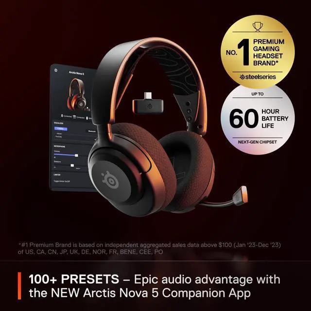 Alt view image 2 of 4 - Arctis Nova 5 Wireless Multi-System Gaming Headset - Neodymium Magnetic Drivers