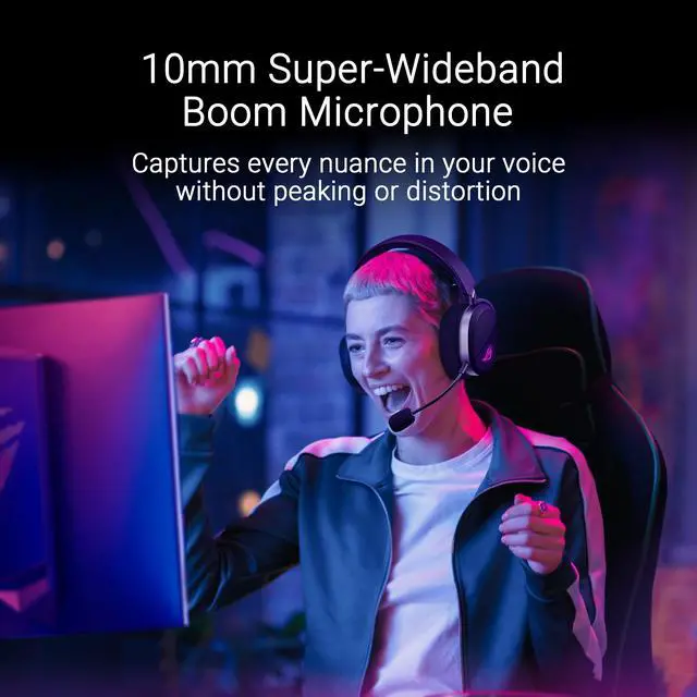 Alt view image 7 of 7 - ROG Pelta Wireless Gaming Headset with Detachable Mic Tri-Mode (BT, 2.4GHz, USB-C) 50mm Titanium-Plated Drivers, 70Hr Battery, Ergonomic, Lightweight, for PC, PS5, PS4, Switch, Mobile - Black