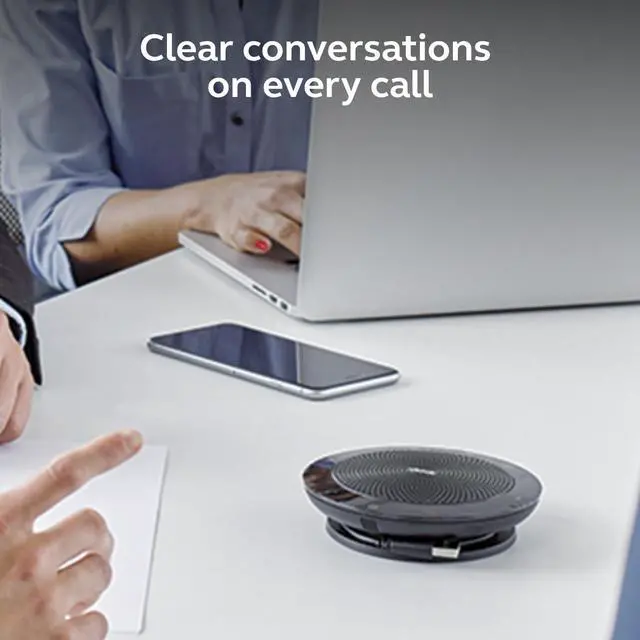 Alt view image 4 of 7 - Speak 510 (2025 Edition) Portable, USB or Wireless Bluetooth Speaker Meetings and Calls with Crystal-Clear Sound, Works with Microsoft Teams, Black