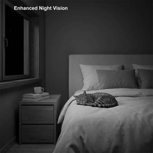 Alt view image 5 of 7 - Clock Camera Nanny Cam with 1080P HD Video, AI Motion Detection, Night Vision, Dual-Band 2.4/5GHz WiFi, Bluetooth Setup, Local & Cloud Storage, Indoor Security Camera for Home & Office