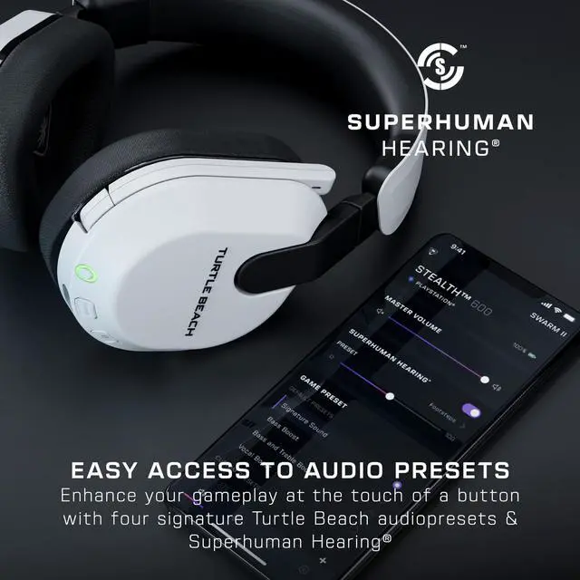 Alt view image 5 of 6 - Stealth 600 Wireless Multiplatform Amplified Gaming Headset for Xbox Series X|S, Xbox One, PC, PS5, PS4, & Mobile Bluetooth, 80-Hr Battery, Noise-Cancelling Mic White